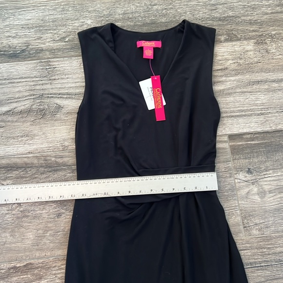 Catherine Malandrino Womens Black Ruched Sheath Wear to Work Dress SMALL NWT #45 - Picture 11 of 13